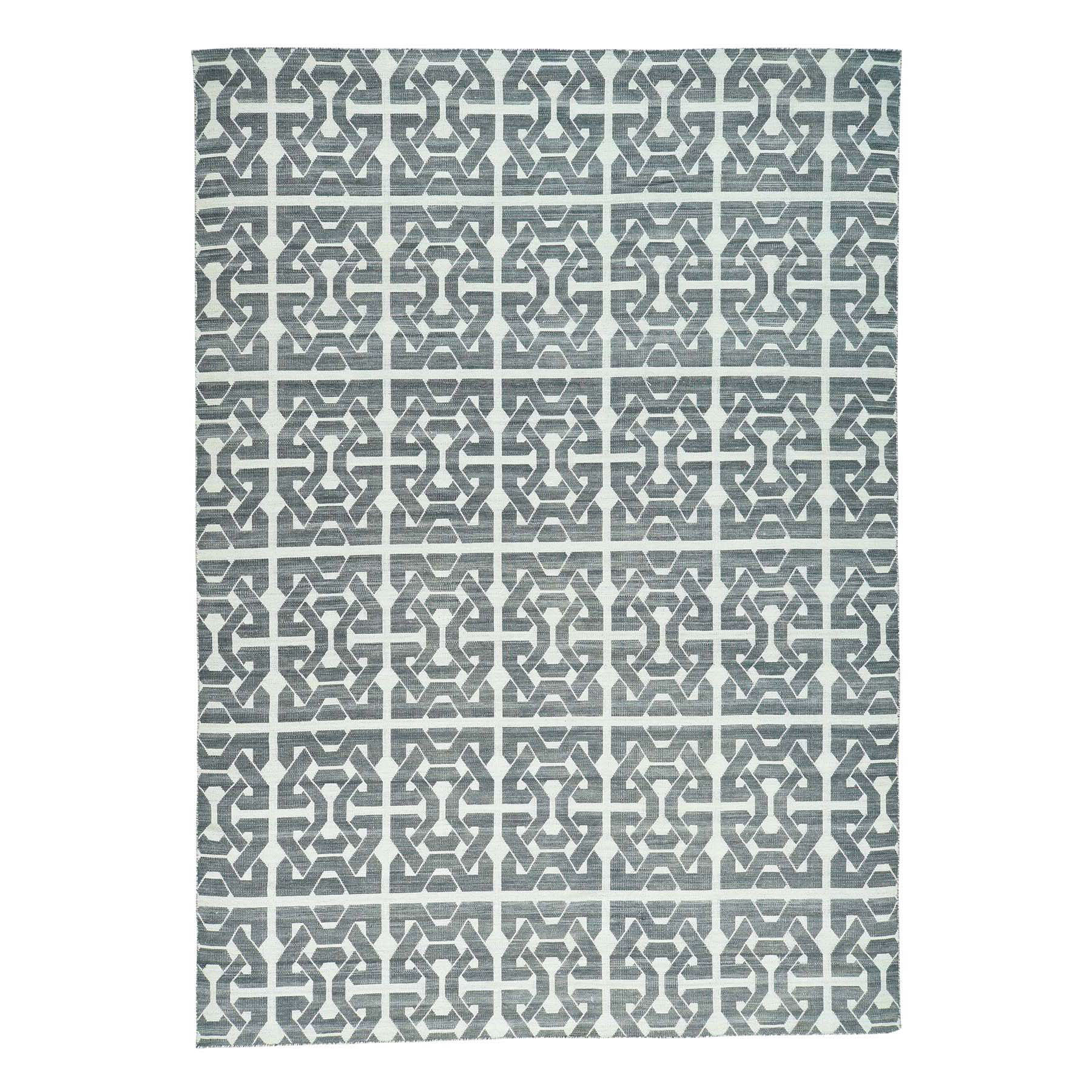 Casual Wool Hand-Woven Area Rug 10'0